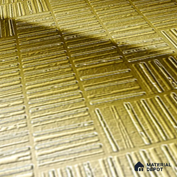 Highlighter Tiles  Tile TL 07255 C Roxy 8001 GLM (Gold) 1 ft x 1 ft Ceramic Matte Finish - 9 mm  | 2 mm Spacer is Mandatory (Sample)